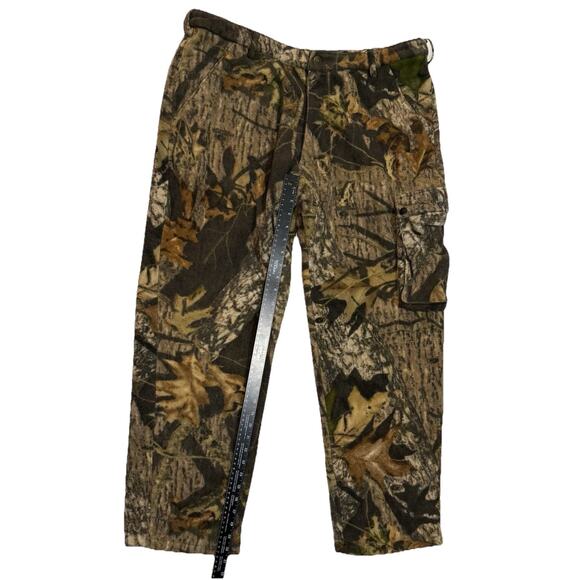 Cabelas Pants Men's 38 Regular Camo Hunting Fleece Cargo Pocket 100% Polyester - Picture 4 of 5